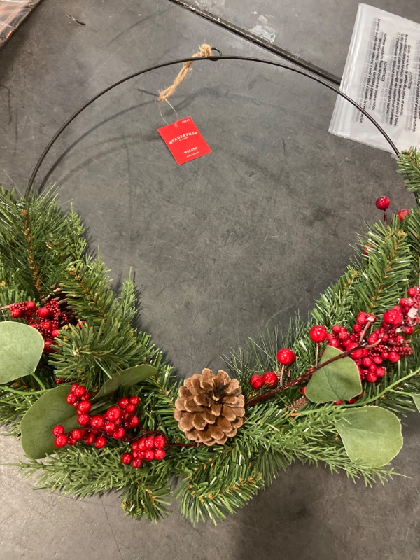 Photo 2 of Destination Holiday Red Berry & Pinecone Christmas Wreath