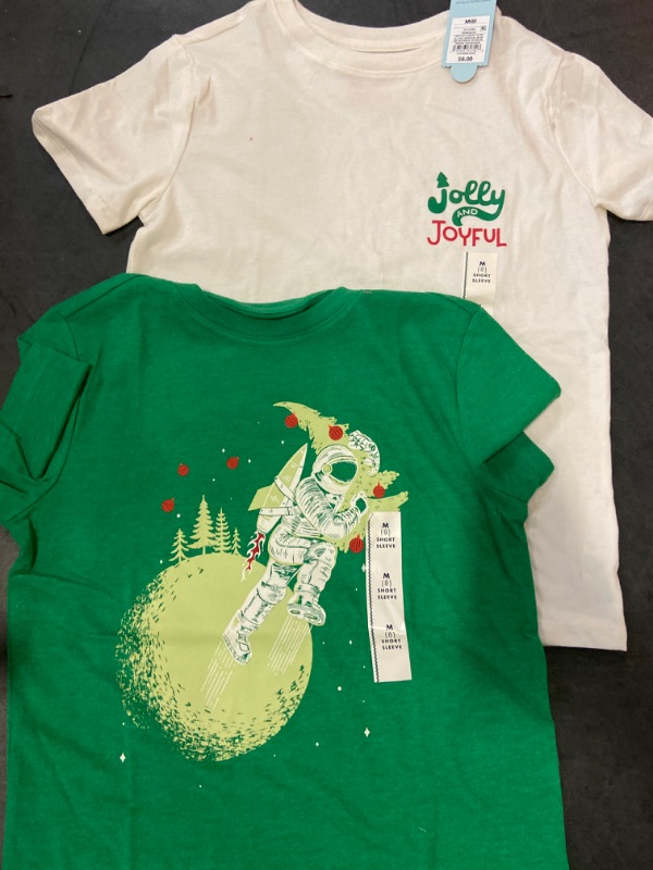 Photo 1 of 2 Christmas shirts-Size M Kids 8 