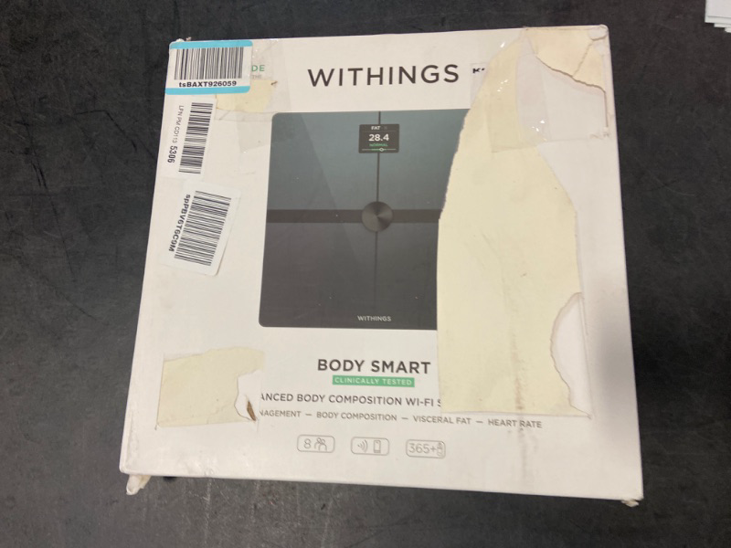 Photo 2 of WITHINGS Body Smart - Accurate Scale for Body Weight and Fat Percentage, Body Composition Wi-Fi and Bluetooth, Baby Weight Smart Scale Apple Compatible, Bathroom Scale,FSA/HSA