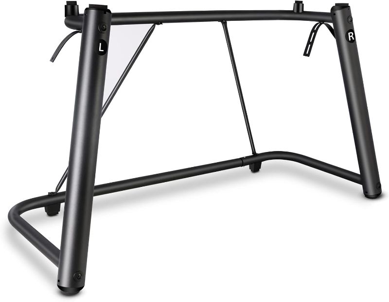 Photo 1 of VANPHY Keyboard Stand with Locking Straps, Heavy-Duty Piano Keyboard Stand 88 Key 76 Key 61 Key, U-Shaped Design Keyboard Display Stand (Black)