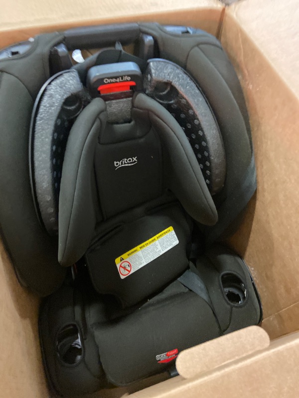 Photo 2 of **MISSING CUPHOLDERS** Britax One4Life Convertible Car Seat, 10 Years of Use from 5 to 120 Pounds, Converts from Rear-Facing Infant Car Seat to Forward-Facing Booster Seat, Performance Fabric, Cool Flow Carbon
