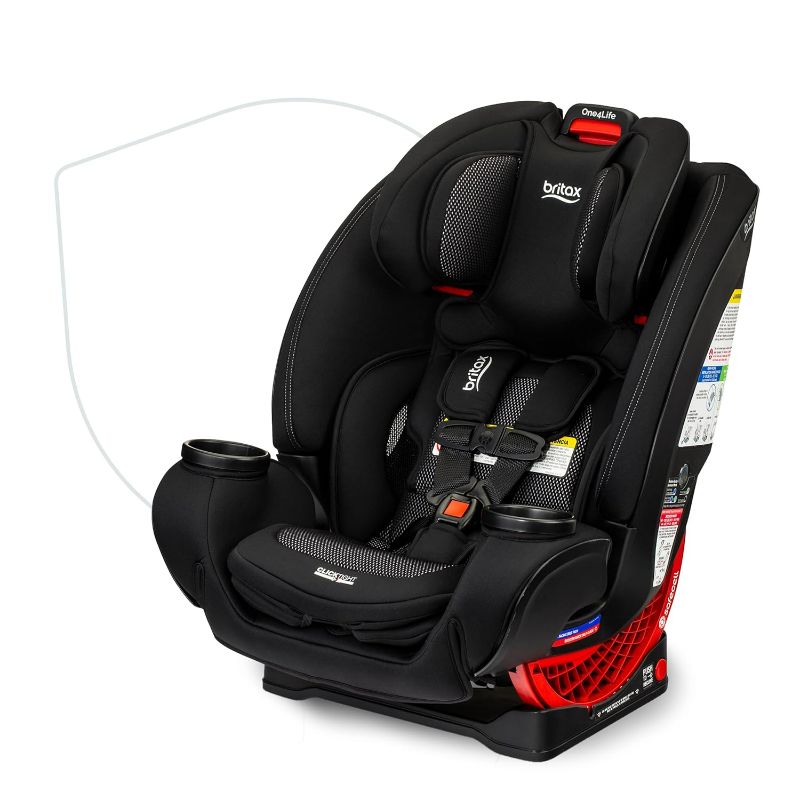 Photo 1 of **MISSING CUPHOLDERS** Britax One4Life Convertible Car Seat, 10 Years of Use from 5 to 120 Pounds, Converts from Rear-Facing Infant Car Seat to Forward-Facing Booster Seat, Performance Fabric, Cool Flow Carbon
