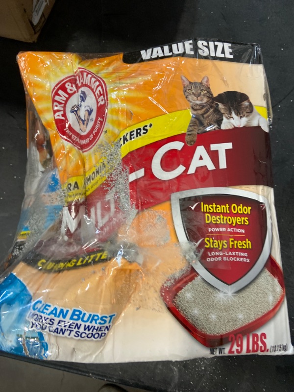 Photo 2 of Arm and Hammer Clumping Cat Litter, Multi-Cat Strength, 40 Pound Box
