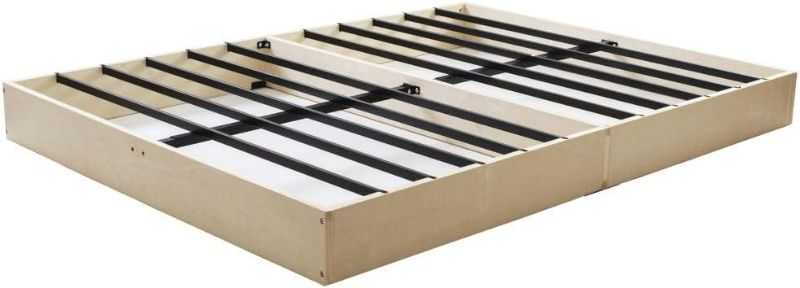 Photo 1 of Panana 5 Inch Metal Box Spring Bed Base/Heavy Duty Steel with Fabric Cover/Mattress Foundation/Metal Frame Easy Assembly,Twin,White Twin 5 Inches