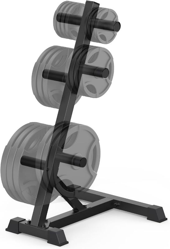 Photo 1 of YCCHENG Olympic Weight Plate Tree Weight Rack for 2-inch Weight Plates/Storage Rack for Exercise Weights for Home Gym, 500 lbs Capacity