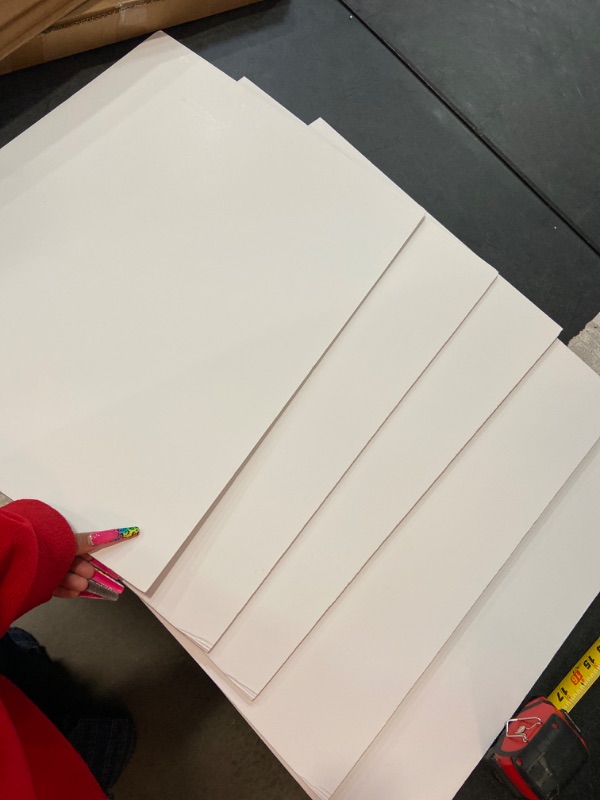 Photo 2 of 5 Pack Large Foam Boards Bulk Giant Foam Core Board Foam Poster Board Multipurpose Blank Board for Presentation Projects Crafts Mounting Arts Framing School Display (White,24 x 18 Inch)