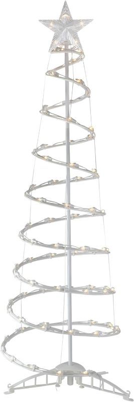Photo 1 of 4ft Lighted Spiral Cone Tree Outdoor Christmas Decoration Clear Lights