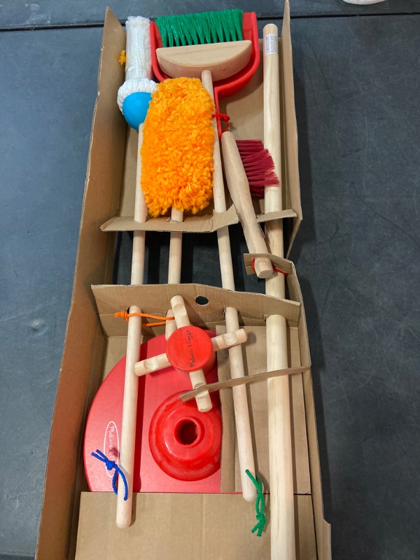 Photo 2 of Melissa & Doug Let's Play House Dust! Sweep! Mop! 6 Piece Pretend Play Set - Toddler Toy Cleaning Set, Pretend Home Cleaning Play Set, Kids Broom And Mop Set For Ages 3+ Frustration-Free Packaging