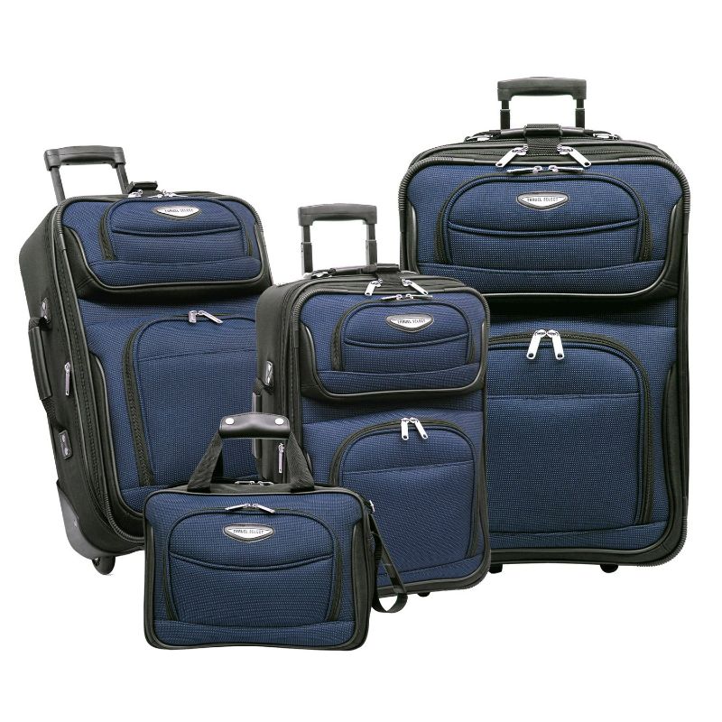 Photo 1 of Travel Select Amsterdam Expandable Rolling Upright Luggage, Navy, 4-Piece Set 4-Piece Set (15/21/25/29) Navy