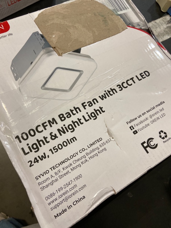 Photo 2 of OREiN Bathroom Exhaust Fan With Light, 25W Household Ventilation Fan With Light, 100 CFM, 1.5 Sones Bathroom Fan Combo for Home, 1500Lm Dimmable LED Light 3000K/4000K/5000K Selectable and Nightlight 3CCT Selectable with Nightlight