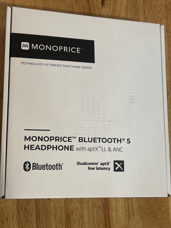 Photo 2 of Monoprice Bluetooth Headphones with Active Noise Cancelling, 20H Playback/Talk Time, with The AAC, SBC, Qualcomm aptX, and Qualcomm aptX Low Latency Audio codecs
