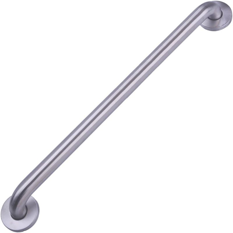 Photo 1 of Amazon Basics Bathroom Handicap Safety Grab Bar, 36 Inch Length, 1.25 Inch Diameter, Stainless Steel
