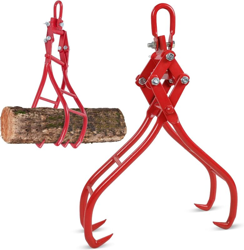 Photo 1 of Timber Claw Hook, 28in - Log Lifting Tongs Heavy Duty Grapple Timber Claw, Lumber Skidding Tongs Logging Grabber
