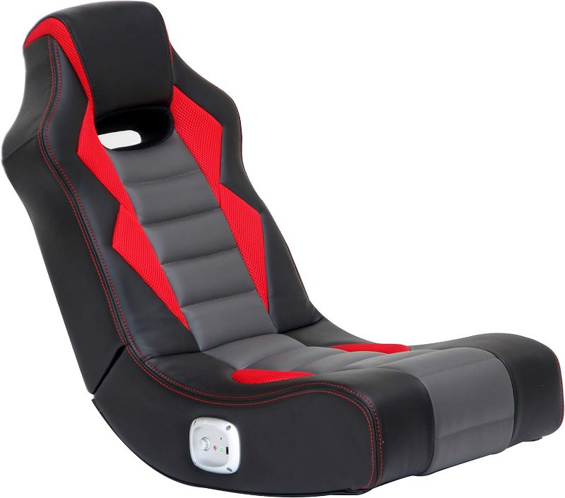 Photo 1 of X Rocker Floor Rocking Gaming Chair, Headrest Mounted Bluetooth Speakers for Audio, Compatible with All Major Gaming Consoles
