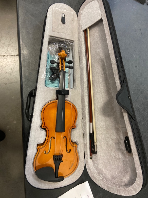 Photo 2 of DEBEIJIN Adults Kids Violin - Premium Violin for Kids Beginners - Ready To Play 4/4 Violin - Handcrafted Student Beginner Violin