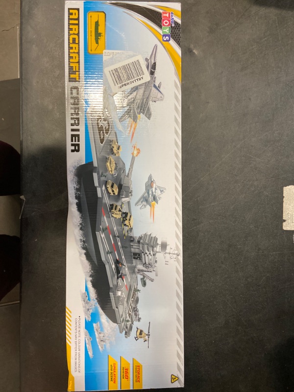 Photo 1 of Roll over image to zoom in
33 Inch Aircraft Carrier Mega Playset with Toy Soldiers, Jets, Military Vehicles and Accessories