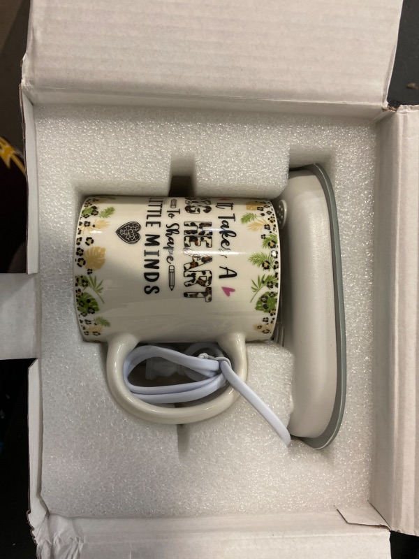 Photo 2 of Teacher Gifts for Women, Teacher Valentines Day Gifts, Teacher Appreciation Week Retirement Gifts for Women- Teachers Gift - Beverage Warmer Maintain Temperature 120?-140? (40-60?) Mug Included