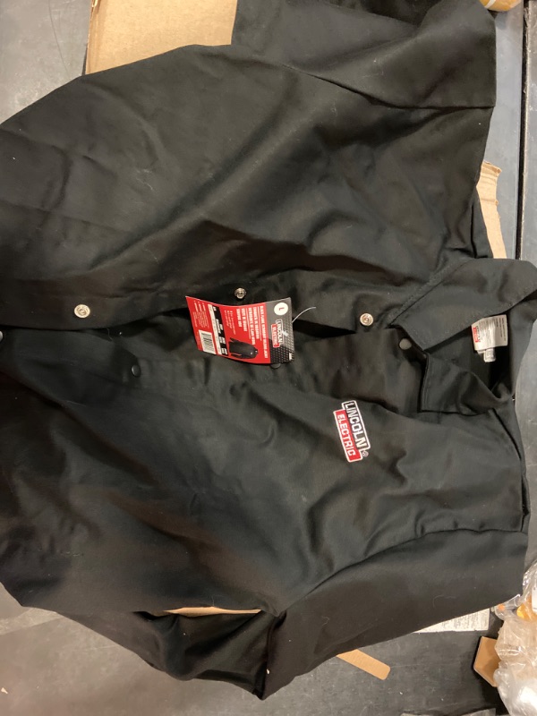 Photo 3 of Lincoln Electric Black Flame-Resistant Cloth Welding Jacket