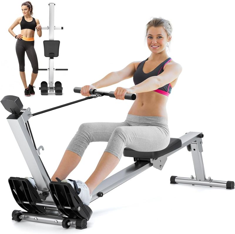 Photo 1 of Rowing Machine for Home Use, Rowing Machine Rower for Full Body Exercise Cardio Workout with LCD Monitor & Comfortable Seat Cushion, Quiet & Smooth t-2023 Revolution New Row Machine