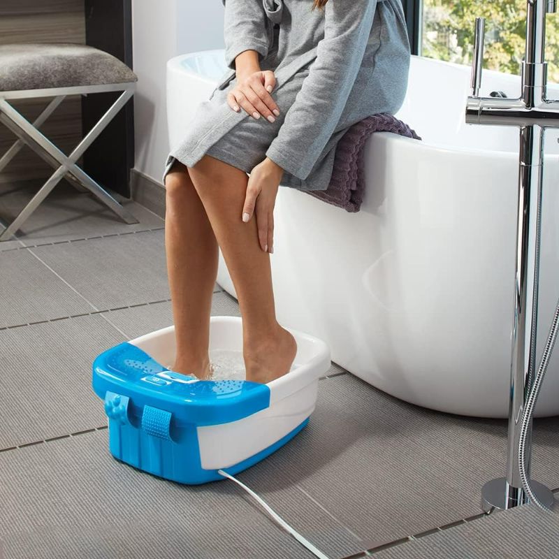 Photo 1 of Homedics Bubble Bliss Deluxe Foot Spa with Heat | Massaging Arch, 3 Acupressure Attachments, Splash Guard, Raised Nodes | Creates Bubbles, Improves Circulation, Soothe Tired Muscles, Built-In Storage

