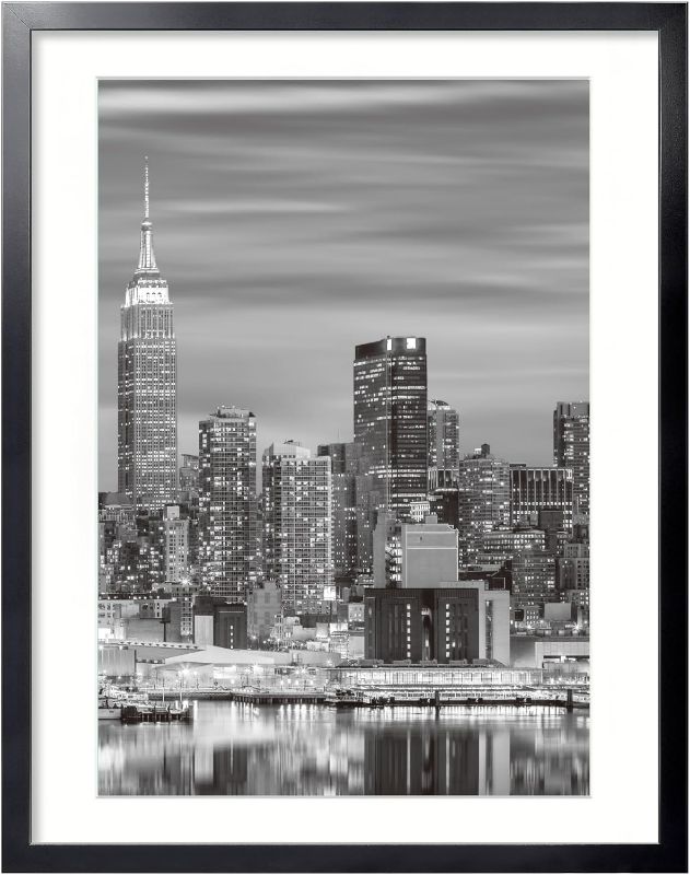 Photo 1 of Giverny 30x40 Picture Frames Black 2 Pack, Wood 30x40 Panoramic Picture Frame for Wall Mounting, Simple and Classic Style Suitable for Decorating Houses, Offices, Hotels
