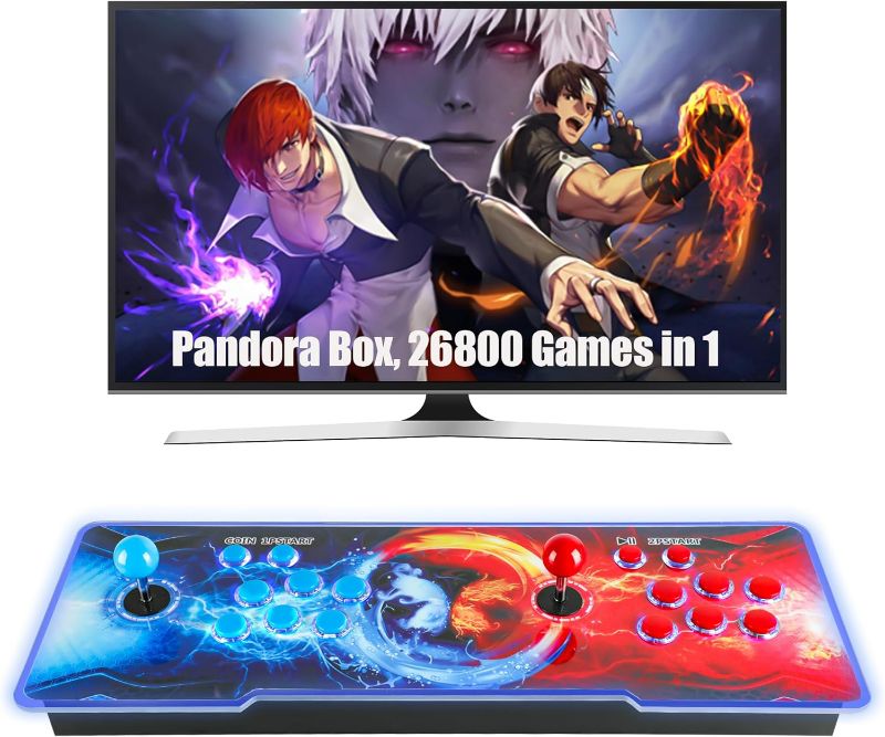 Photo 1 of HHU Pandora Box Arcade Game Console 26800 Game Pre-Install,Retro Game Machine for TV PC Projector, Supports Up to 4 Players, Full HD Output,, Search, Save, Hide, Favorites List
