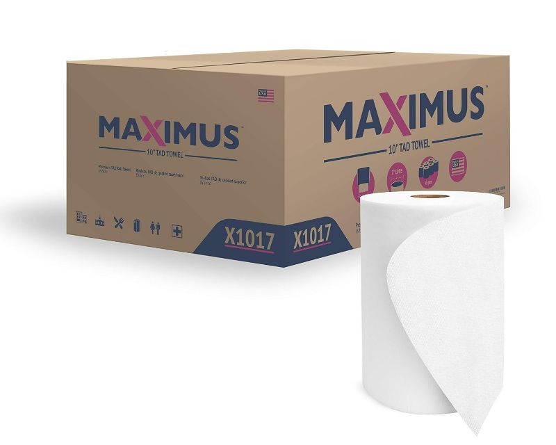 Photo 1 of Maximus X1017 High Capacity 10" Premium TAD Roll Towels (6 Rolls Per Case) Commercial grade towels for office, restaurant, and healthcare facilities
