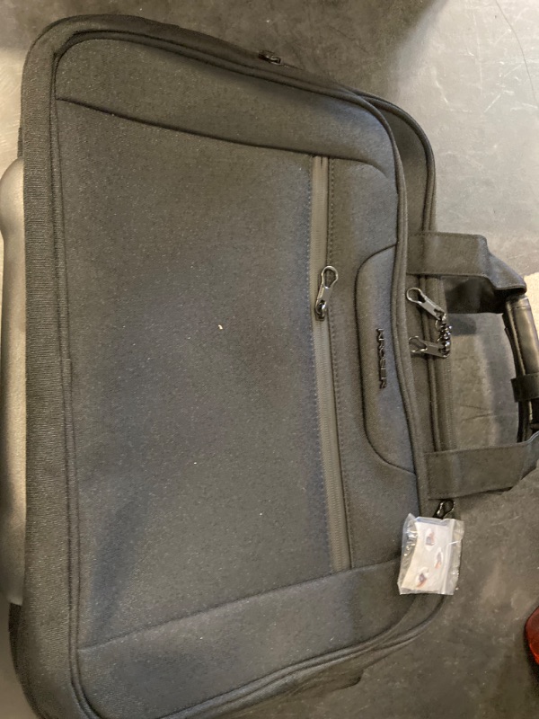Photo 2 of KROSER Laptop Bag Expandable Laptop Briefcase Fits Up to 17.3 Inch Laptop Water-Repellent Shoulder Messenger Bag Computer Bag for Travel/Business/Men/Women-Black