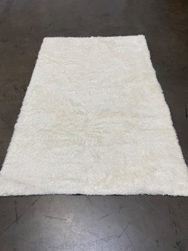 Photo 2 of Soft Fluffy Large Shaggy Rug for Bedroom, Accent Floor Carpet 5x8 Feet