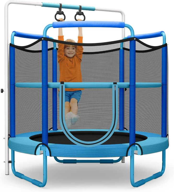 Photo 1 of 60" Trampoline for Kids, Heavy Duty Small Mini Toddler Trampoline 