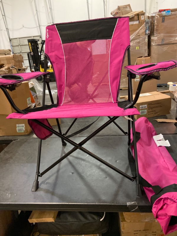 Photo 2 of Kijaro Dual Lock Portable Camping Chairs - Enjoy The Outdoors with a Versatile Folding Chair, Sports Chair, Outdoor Chair & Lawn Chair - Dual Lock Feature Locks Sitting or Packaged Position Hanami Pink