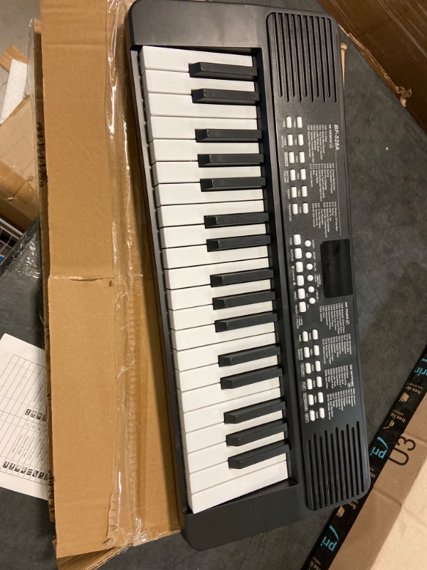 Photo 1 of SUNLP 37-Key Electronic Keyboard, Multi-Function Portable Electric Piano Keyboard With Double Speaker, Built-in Chargeable 3.7V Li-ion Battery With Microphone For Kid Beginners Portable Use