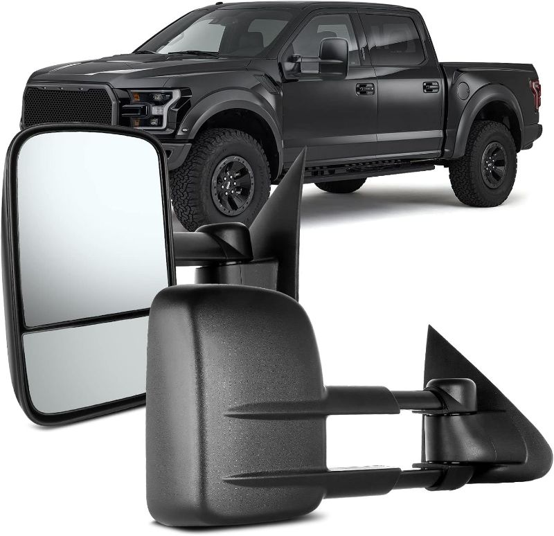 Photo 1 of OCPTY Towing Mirror, Power Towing Mirror for 1997-2003 for Ford for F150 1997-1999 for Ford for F250 2004 for Ford for F150 Heritage with Black Housing
