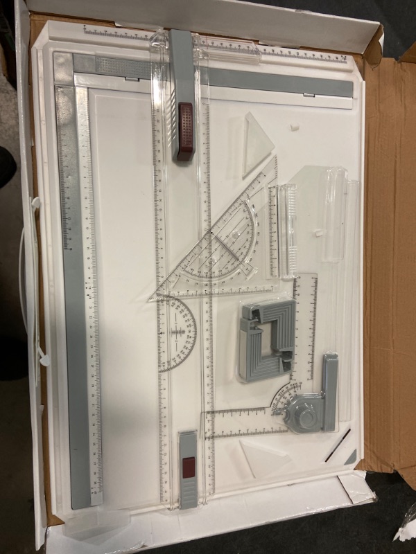 Photo 2 of JILoffice A3 Drawing Board, Lightweight Multi-Funtion Drafting Table with Adjustable Measuring System Angle