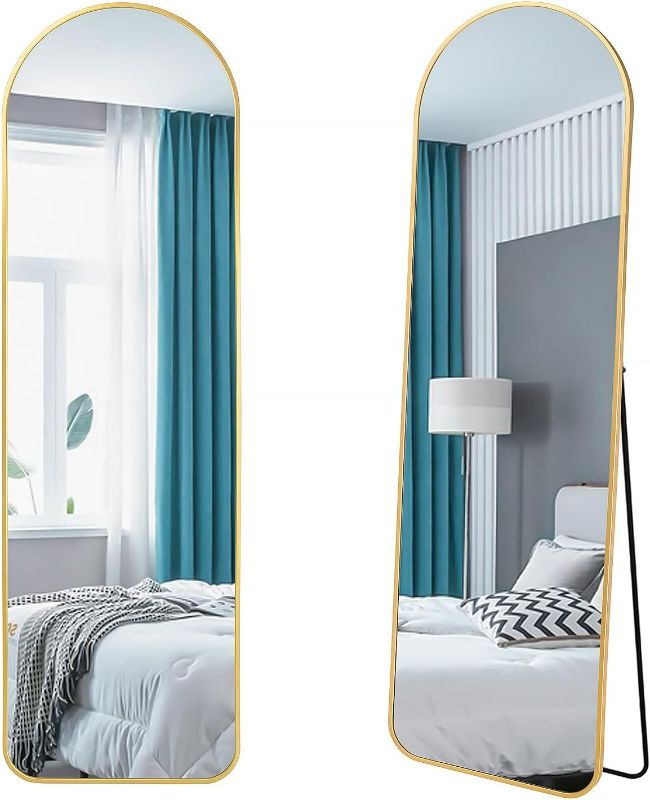 Photo 1 of SCWF-GZ 65x20 Mirror Full Body Length Door Hanging Wall Mounted Aluminum Alloy Metal Frame Mirrors Mirrors for Entryway Bedroom Bathroom Dressing Living Room 65 20 inch Gold