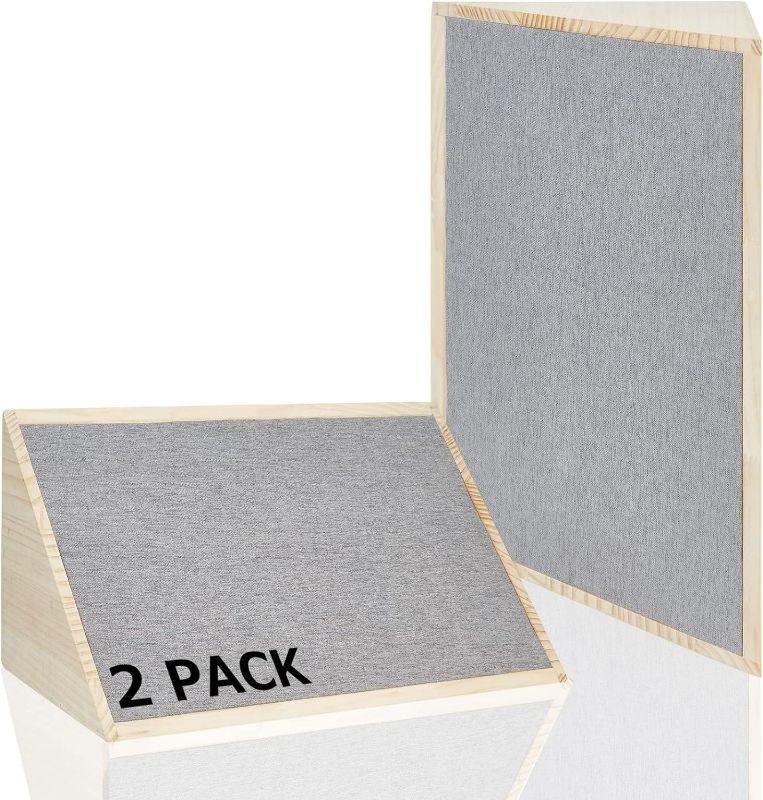 Photo 1 of Evenreach Bass Trap,16" X 24" X 8.5"Wooden Acoustic Panels?2 pack?,Better than Bass Trap Studio Foam,Corner Block Finish,Acoustic Treatment Panels for Studio, Listening Room or Theater
