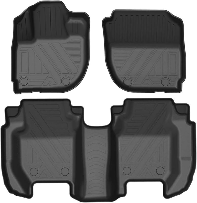 Photo 1 of Car Floor Mats Compatible with Jazz GE GR GS GK 2008-2023 Auto All-Weather TPE Foot Mats Pad Tray Mat Interior Accessories (Color : for 2014-2023)