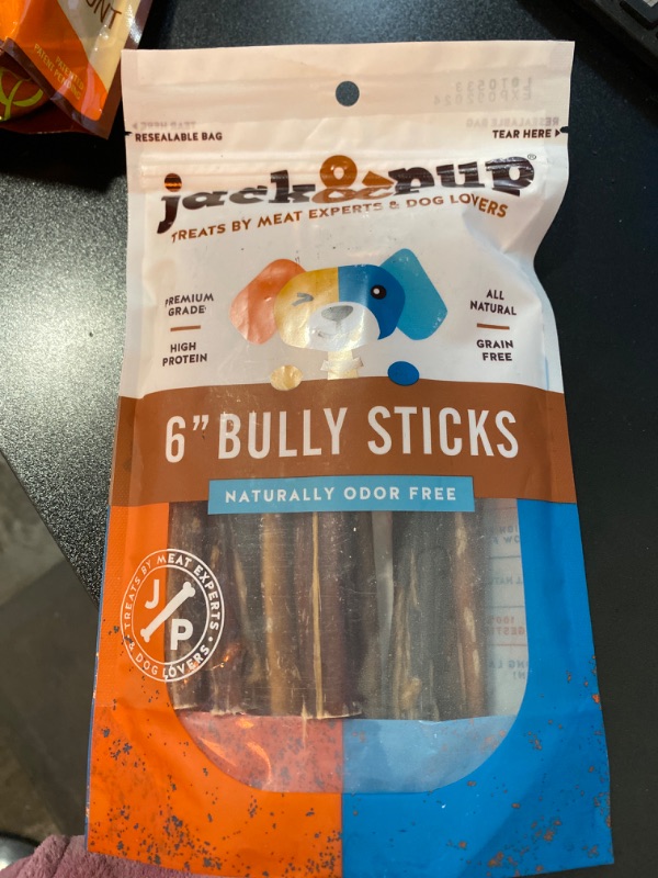Photo 2 of Jack&Pup 6" Bully Sticks for Dogs | Premium Odor Free Bully Sticks for Large Dogs | All Natural Beef Pizzle Sticks (Standard, 7 Pack)
