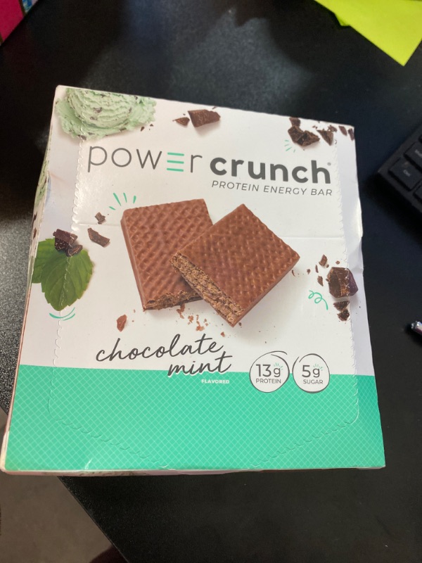 Photo 1 of Power Crunch Protein Bar - Chocolate Mint - 12ct