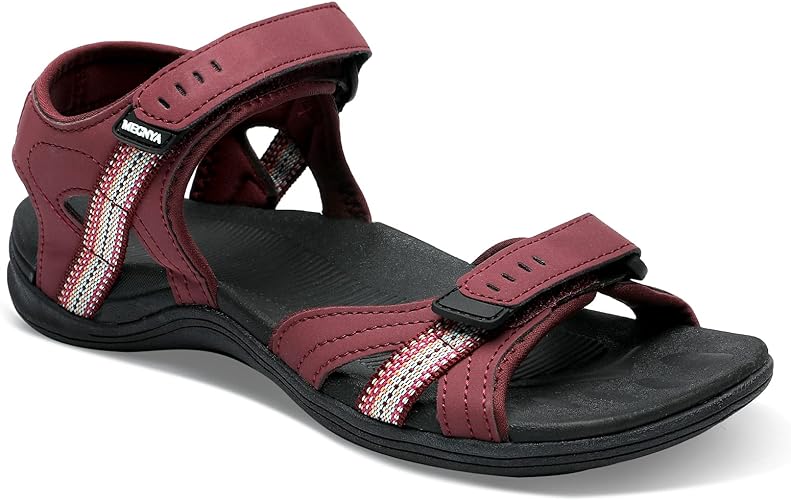 Photo 1 of MEGNYA Hiking Sandals for Women, Comfortable Walking Sandals Hook Loop Strap, Sports Lightweight Slides (8)