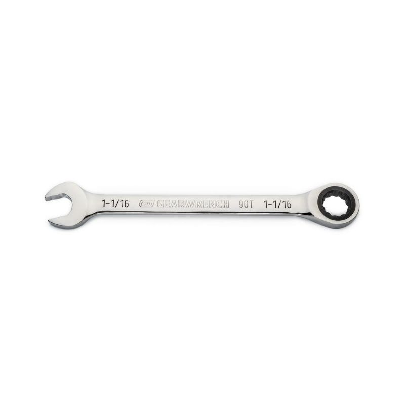 Photo 1 of GEARWRENCH 1-1/16 in. SAE 90-Tooth Combination Ratcheting Wrench
