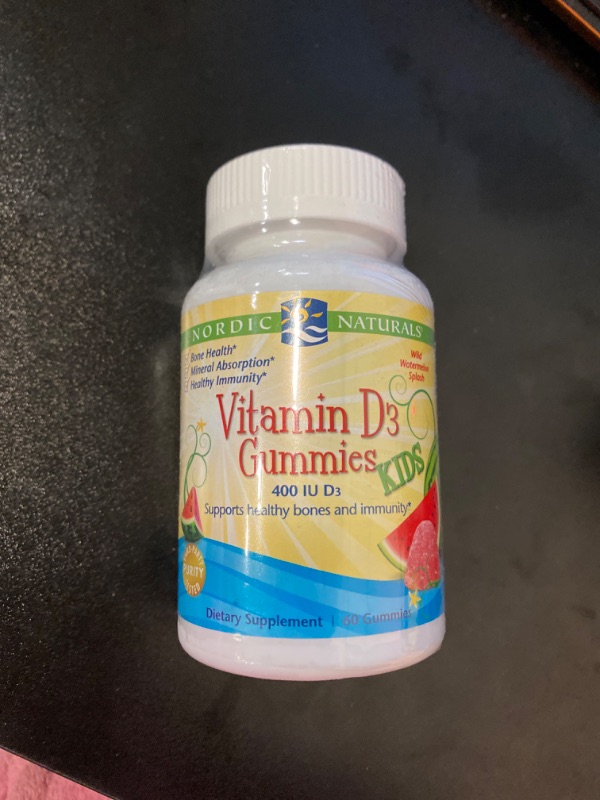 Photo 2 of Vitamin D3 Gummies for Kid's - Supports Healthy Bones & Immunity - Watermelon (60 Gummies)
