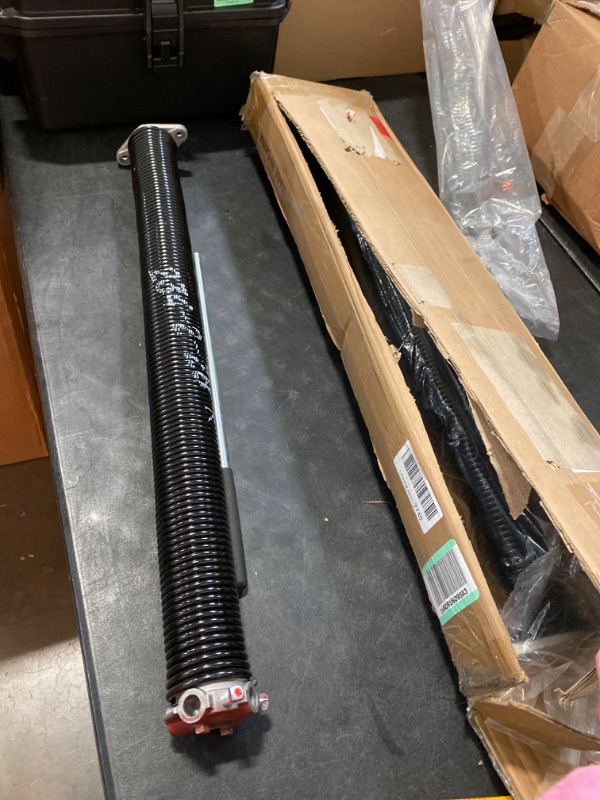 Photo 2 of Garage Door Torsion Springs 2'' (Pair) with Non-Slip Winding Bars, Coated Torsion Springs with a Minimum of 18,000 Cycles (0.234X2''X29''?
