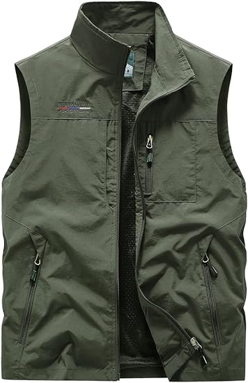 Photo 1 of Herothorn Mens Quick Dry Fishing Vests Lightweight Sleeveless Jackets with Zipper Pockets for Travel Hiking (XXL) 
