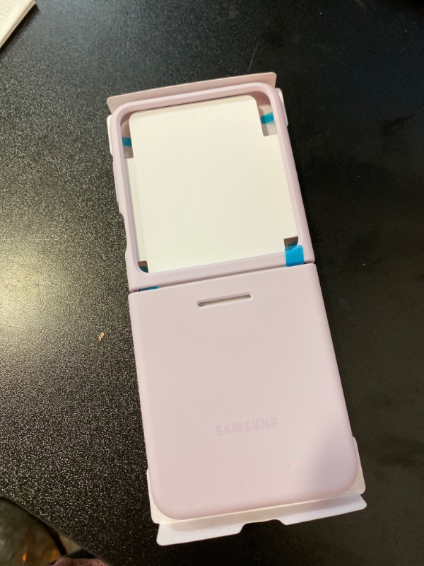 Photo 2 of SAMSUNG Galaxy Official Silicone Case with Ring for Z Flip5, Lavender