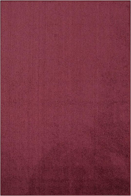 Photo 1 of Furnish my Place Modern Plush Solid Color Rug - Cranberry, 11' x 20', Pet and Kids Friendly Rug. Made in USA, Rectangle, Area Rugs Great for Kids, Pets, Event, Wedding
