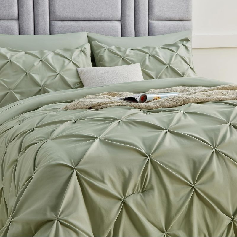 Photo 1 of CozyLux Olive Green Comforter Set Full  (PHOTO AS A REFERENCE)