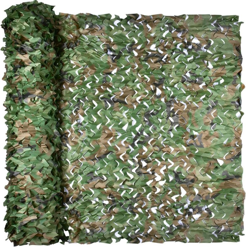 Photo 1 of FullLit Camo Netting, Camouflage Netting, Hunting Blind Camo Net, Army Party Decorations, Sunshade Fence Nets, Lightweight, Bulk Roll, Mesh, Great for Camping, Shooting, Photograph, Car Cover, Outdoor
