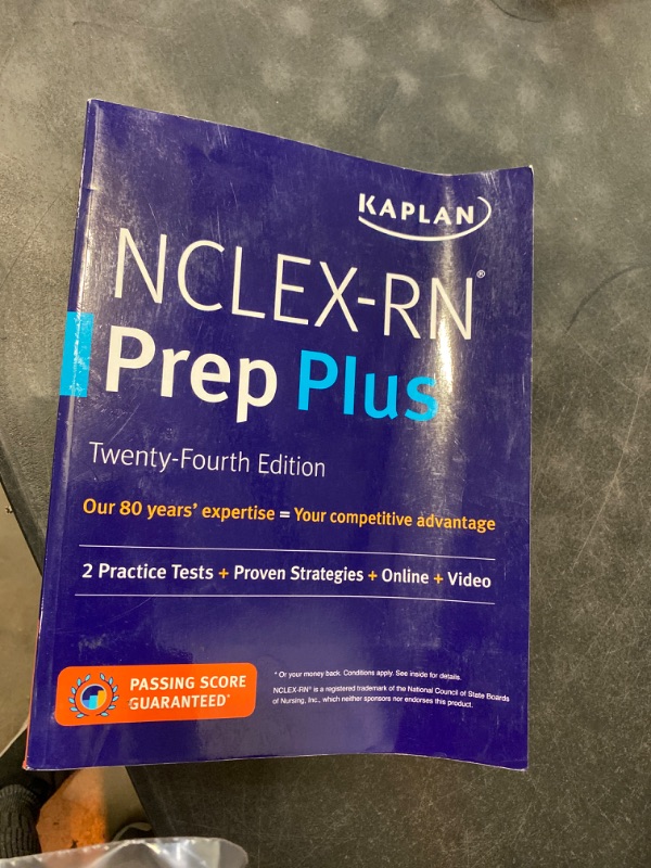 Photo 2 of NCLEX-RN Prep Plus: 2 Practice Tests + Proven Strategies + Online + Video (Kaplan Test Prep) Twenty fourth Edition
