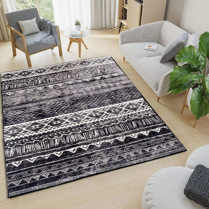 Photo 1 of Area Rugs Modern Style Rug Artistic Traditional Unique Carpet Soft Short Pile Living Room Carpets Anti Slip Floor Mat Large for Hallway Bedroom  6X5